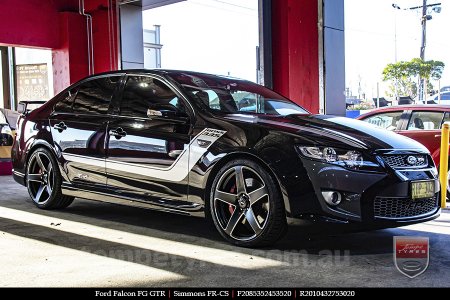 20x8.5 20x10 Simmons FR-CS Satin Black NCT  on FORD FALCON