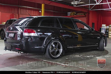 19x8.5 19x9.5 Simmons FR-1 Hyper Dark on HOLDEN CALAIS