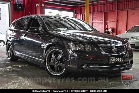 19x8.5 19x9.5 Simmons FR-1 Hyper Dark on HOLDEN CALAIS