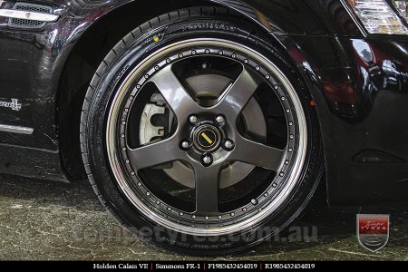 19x8.5 19x9.5 Simmons FR-1 Hyper Dark on HOLDEN CALAIS