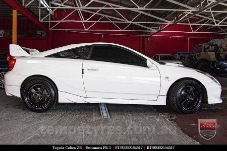 17x8.5 17x9.5 Simmons FR-1 Satin Black on TOYOTA CELICA