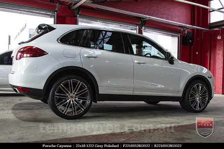 22x10 1222 Grey Polished on PORSCHE CAYENNE