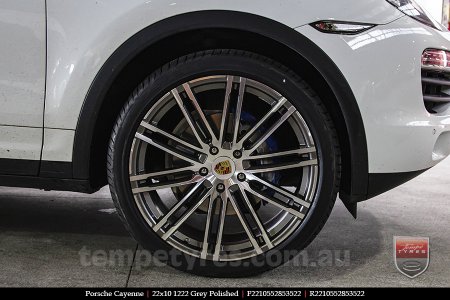 22x10 1222 Grey Polished on PORSCHE CAYENNE