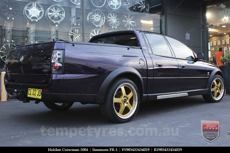 19x8.5 19x9.5 Simmons FR-1 Gold on HOLDEN CREWMAN