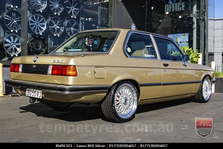 17x7.5 Lenso BSX Silver on BMW E21