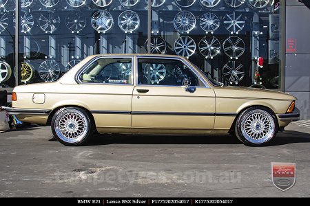 17x7.5 Lenso BSX Silver on BMW E21