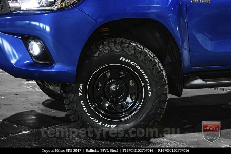 16x7.0 Ballistic BWL Steel on TOYOTA HILUX SR5