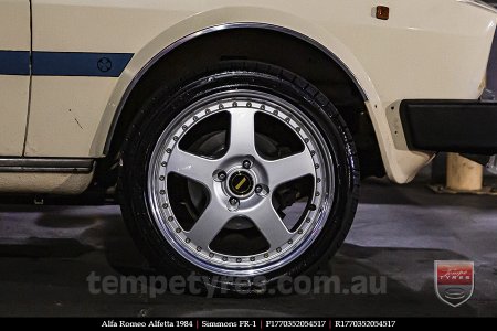 17x7.0 17x8.5 Simmons FR-1 Silver on ALFA ROMEO ALFETTA