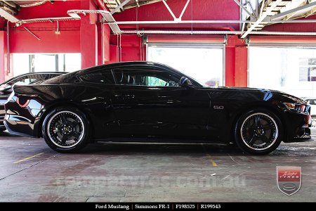 19x8.5 19x9.5 Simmons FR-1 Gloss Black on FORD MUSTANG