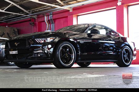 19x8.5 19x9.5 Simmons FR-1 Gloss Black on FORD MUSTANG