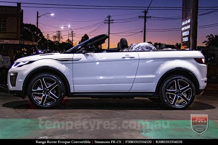 20x8.5 20x10 Simmons FR-CS Satin Black NCT  on RANGE ROVER EVOQUE