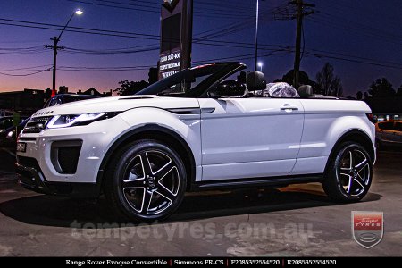 20x8.5 20x10 Simmons FR-CS Satin Black NCT  on RANGE ROVER EVOQUE