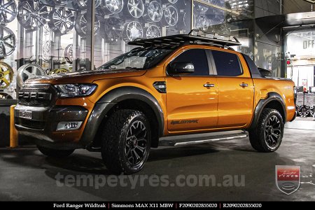 20x9.0 Simmons MAX X11 MBW on FORD RANGER WILDTRAK