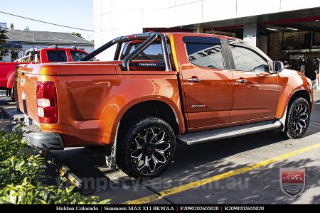 20x9.0 Simmons MAX X11 BKWAA on HOLDEN COLORADO