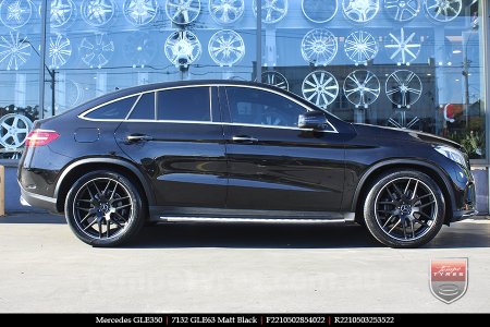 22x10 7132 GLE63 Matt Black on MERCEDES GLE