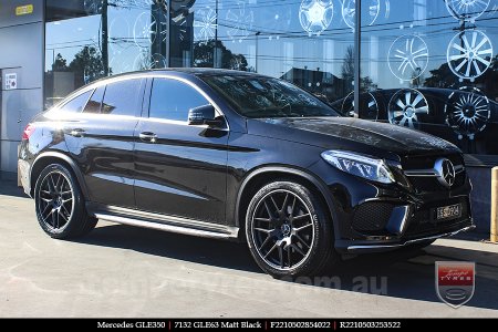 22x10 7132 GLE63 Matt Black on MERCEDES GLE