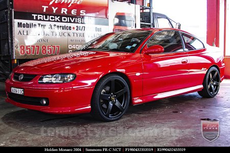 19x8.0 19x9.0 Simmons FR-C Matte Black NCT on HOLDEN MONARO 