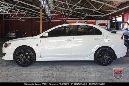 18x8.0 18x9.0 Simmons FR-C Matte Black NCT on MITSUBISHI LANCER