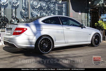 19x8.5 19x9.5 1224 MB1224 Black on MERCEDES C-Class