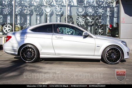 19x8.5 19x9.5 1224 MB1224 Black on MERCEDES C-Class