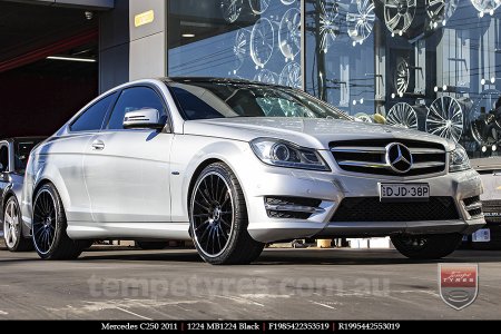 19x8.5 19x9.5 1224 MB1224 Black on MERCEDES C-Class