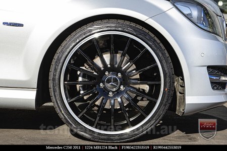 19x8.5 19x9.5 1224 MB1224 Black on MERCEDES C-Class