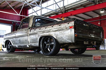 20x8.5 20x9.5 Simmons FR-1 Satin Black on FORD F100 