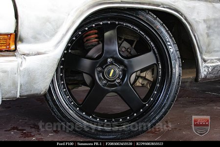 20x8.5 20x9.5 Simmons FR-1 Satin Black on FORD F100 