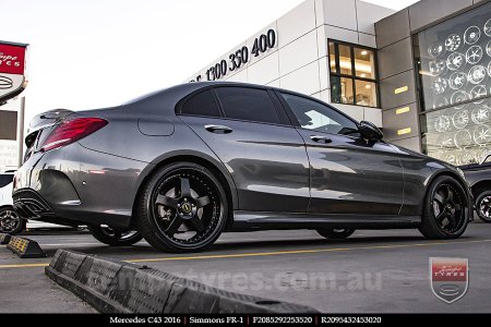 20x8.5 20x9.5 Simmons FR-1 Satin Black on MERCEDES C-Class