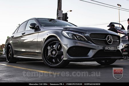 20x8.5 20x9.5 Simmons FR-1 Satin Black on MERCEDES C-Class