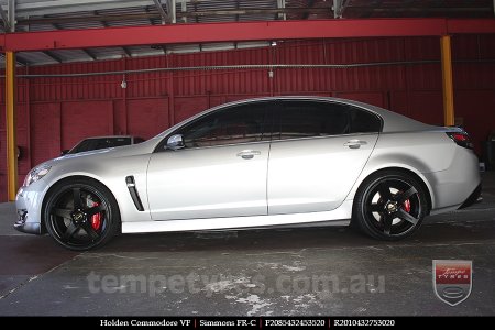 20x8.5 20x10 Simmons FR-C Satin Black NCT on HOLDEN COMMODORE VF