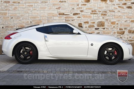 19x8.5 19x9.5 Simmons FR-1 Satin Black on NISSAN 370Z