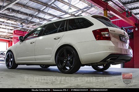 19x8.0 19x9.0 Simmons FR-C Matte Black NCT on SKODA OCTAVIA