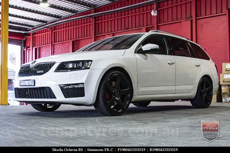 19x8.0 19x9.0 Simmons FR-C Matte Black NCT on SKODA OCTAVIA