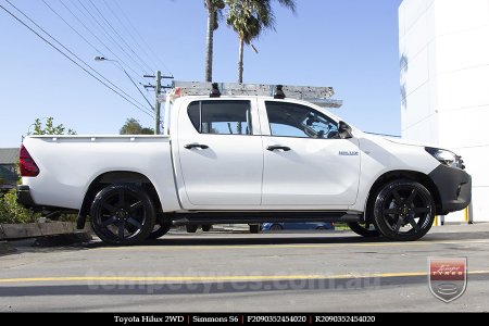 20x9.0 Simmons S6 Matte Black NCT on TOYOTA HILUX