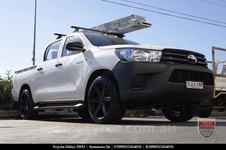 20x9.0 Simmons S6 Matte Black NCT on TOYOTA HILUX 2WD