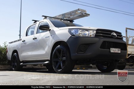 20x9.0 Simmons S6 Matte Black NCT on TOYOTA HILUX