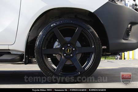 20x9.0 Simmons S6 Matte Black NCT on TOYOTA HILUX