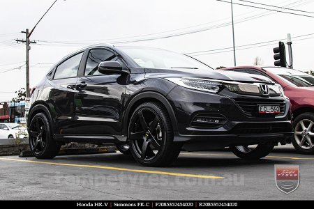 20x8.5 20x10 Simmons FR-C Satin Black NCT on HONDA HRV