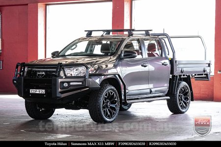 20x9.0 Simmons MAX X11 MBW on TOYOTA HILUX