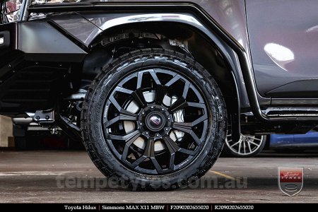 20x9.0 Simmons MAX X11 MBW on TOYOTA HILUX