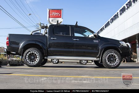 17x9.0 Lenso Grunt G1 Silver on TOYOTA HILUX