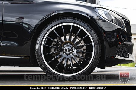 19x8.5 19x9.5 1224 MB1224 Black on MERCEDES C-Class