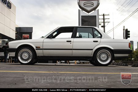 17x7.5 Lenso BSX Silver on BMW 3 SERIES