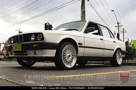 17x7.5 Lenso BSX Silver on BMW 3 SERIES