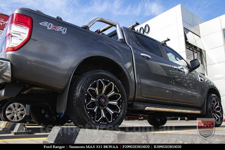 20x9.0 Simmons MAX X11 BKWAA on FORD RANGER