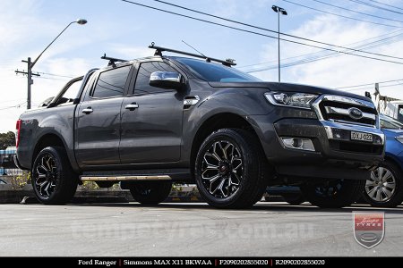 20x9.0 Simmons MAX X11 BKWAA on FORD RANGER