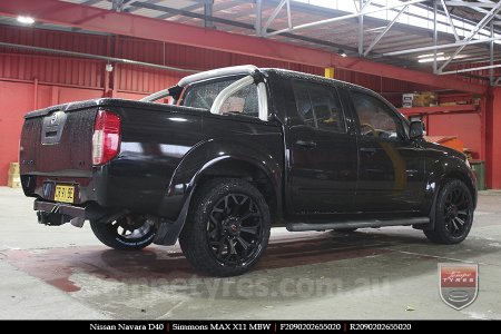 20x9.0 Simmons MAX X11 MBW on NISSAN NAVARA D40