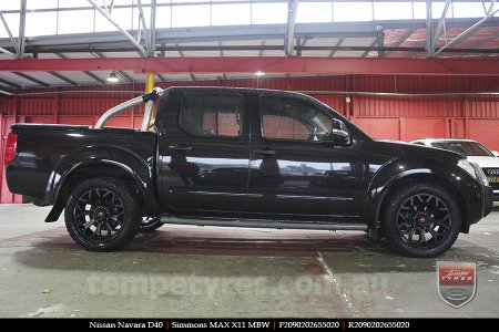 20x9.0 Simmons MAX X11 MBW on NISSAN NAVARA D40