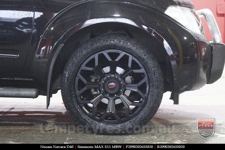 20x9.0 Simmons MAX X11 MBW on NISSAN NAVARA D40